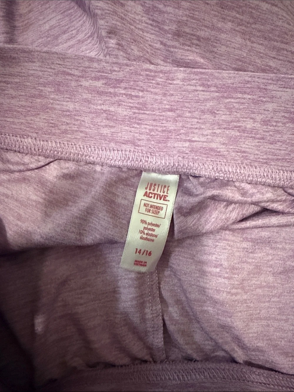 Justice Heather Purple Athletic Shorts with Gray Trim